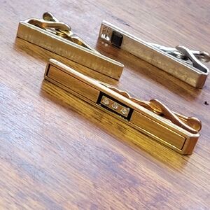 SWANK Gold and Silver Tie Clips